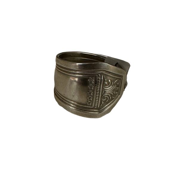 Unisex Size 9 Sterling Silver Plated Spoon Ring - Picture 1 of 7